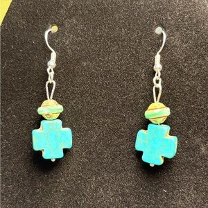 Handmade Turquoise Colored Earrings